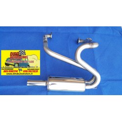 SPORTS MARBLE EXHAUST STAINLESS STEEL ATTACK ON HEADBOARD WITH STRAIGHT TERMINAL FOR FIAT ENGINE 500 & 126