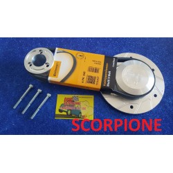 PULLEY KIT A 4 POLY-V GORES FOR DYNAMO FOR FIAT 500 F / L / R E 126 SCORPIO